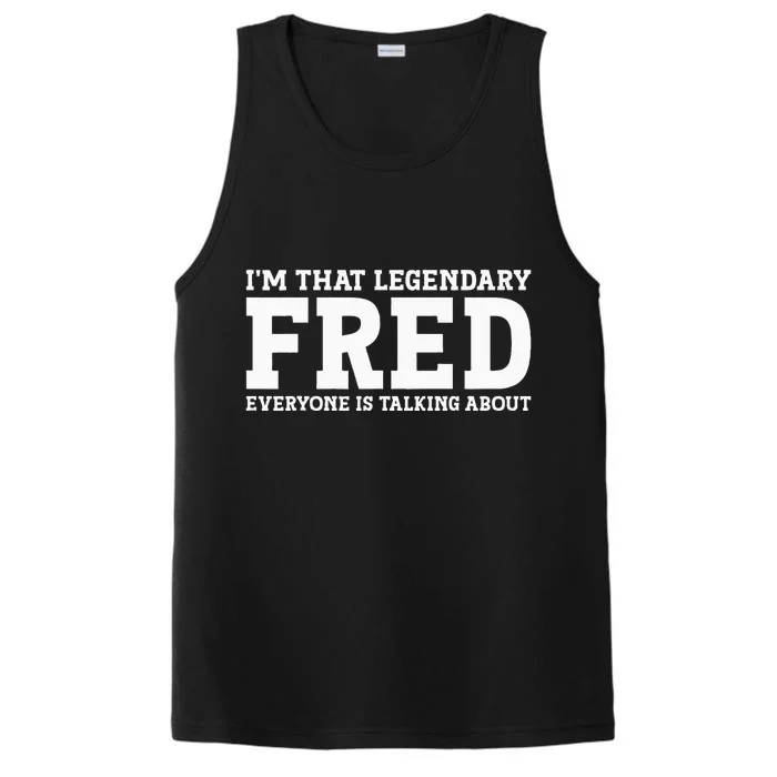 Fred Personal Name First Name Funny Fred Performance Tank