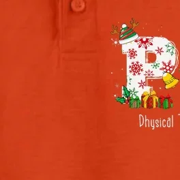 Funny PT Nurse Physical Therapy Santa Christmas Pajama Dry Zone Grid Performance Polo