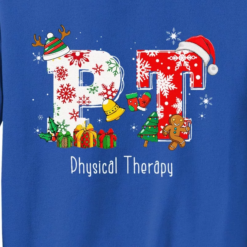 Funny PT Nurse Physical Therapy Santa Christmas Pajama Tall Sweatshirt