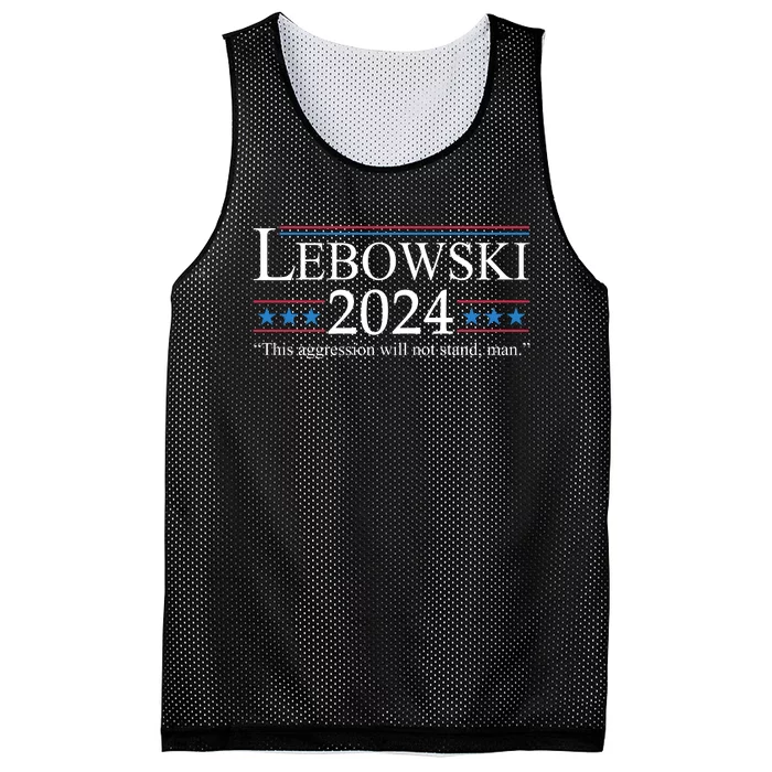 Funny Political Name Lebowski Political Election Vote 2024 Mesh Reversible Basketball Jersey Tank