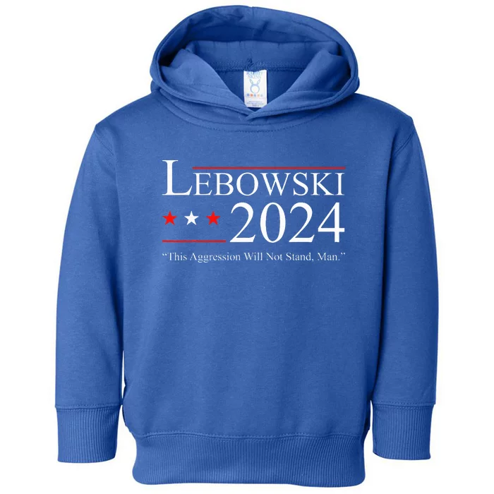 Funny Political Name Lebowski Political Election Vote 2024 Toddler Hoodie