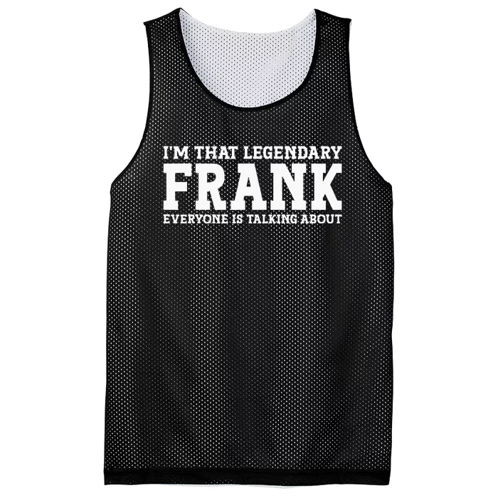 Frank Personal Name Funny Frank Mesh Reversible Basketball Jersey Tank