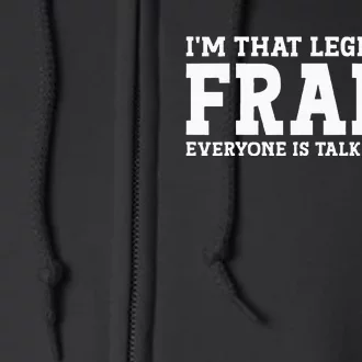 Frank Personal Name Funny Frank Full Zip Hoodie