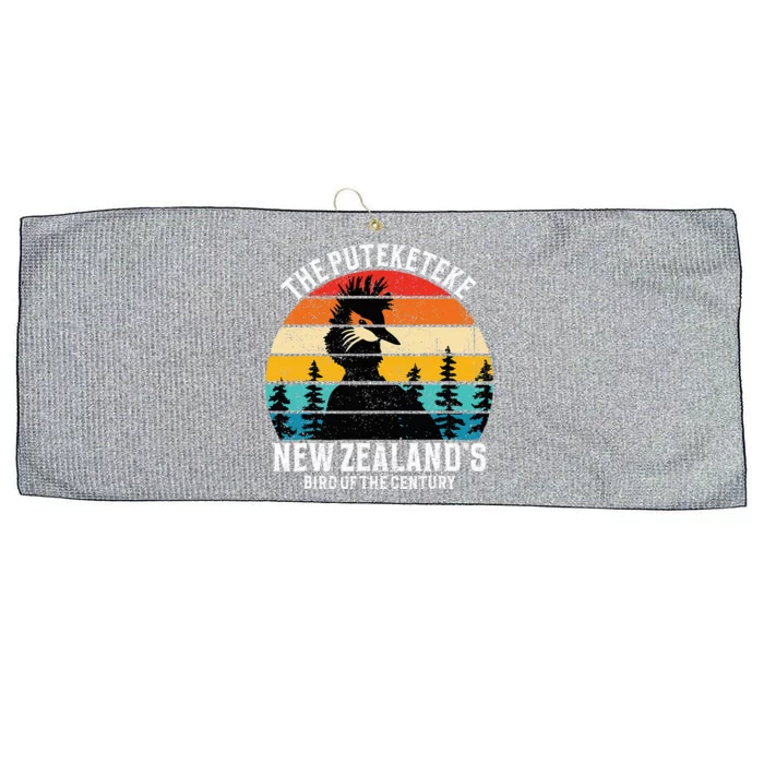 Funny Puteketeke New Zealand's Bird Of The Century Vintage Large Microfiber Waffle Golf Towel