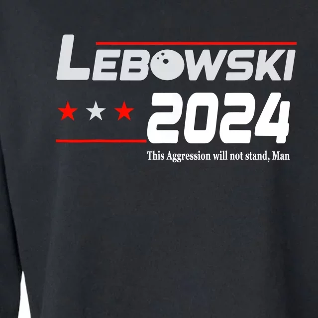 Funny Political Name Lebowski Political Election Vote 2024 Cropped Pullover Crew