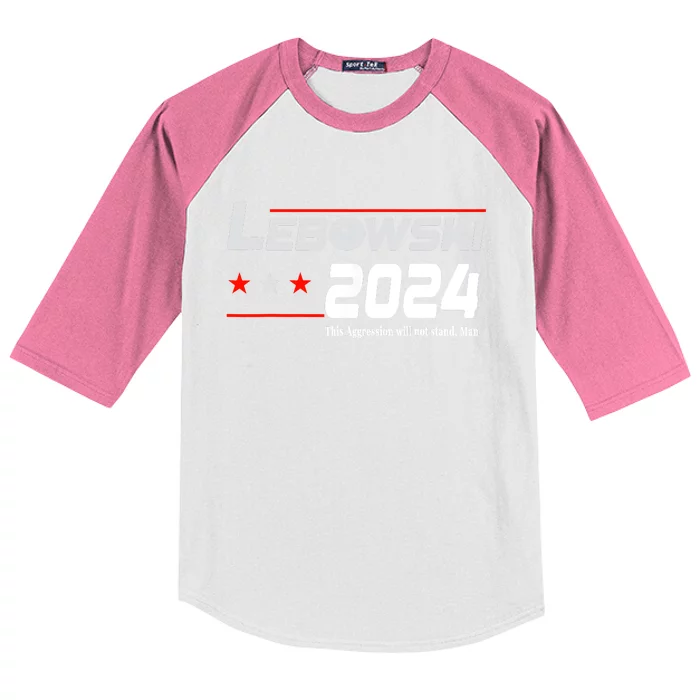 Funny Political Name Lebowski Political Election Vote 2024 Kids Colorblock Raglan Jersey