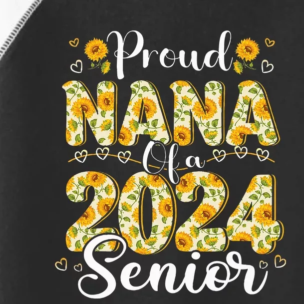 Funny Proud Nana Of A 2024 Graduate Class of 24 Toddler Fine Jersey T-Shirt