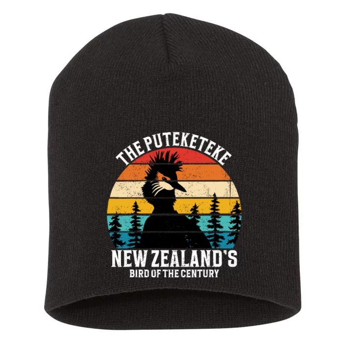 Funny Puteketeke New ZealandS Bird Of The Century Vintage Short Acrylic Beanie