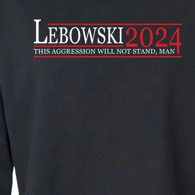 Funny Political Name Lebowski Political Election Vote 2024 Cropped Pullover Crew