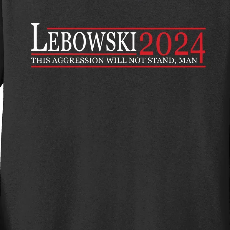 Funny Political Name Lebowski Political Election Vote 2024 Kids Long Sleeve Shirt