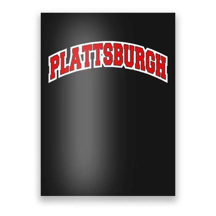 Funny Plattsburgh New York Varsity Style Vintage Gift Poster