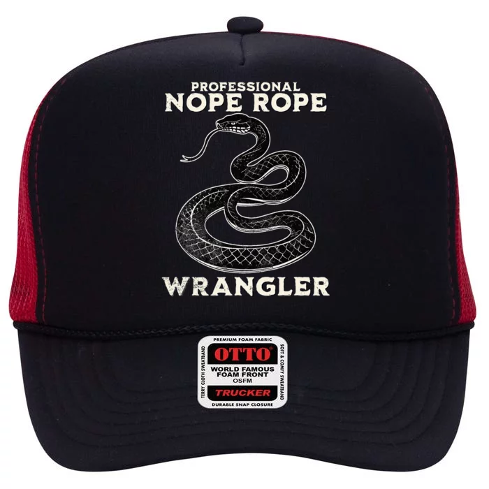 Funny Professional Nope Rope Wrangler High Crown Mesh Trucker Hat