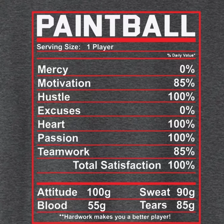 Funny Paintball Nutrition Facts Women's Crop Top Tee