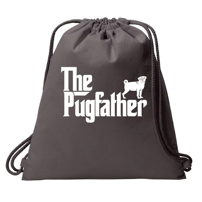 Funny Pug Owner Shirts The Pugfather Pug Father Gift Drawstring Bag