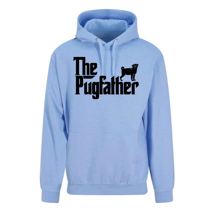 Funny Pug Owner Shirts The Pugfather Pug Father Gift Unisex Surf Hoodie