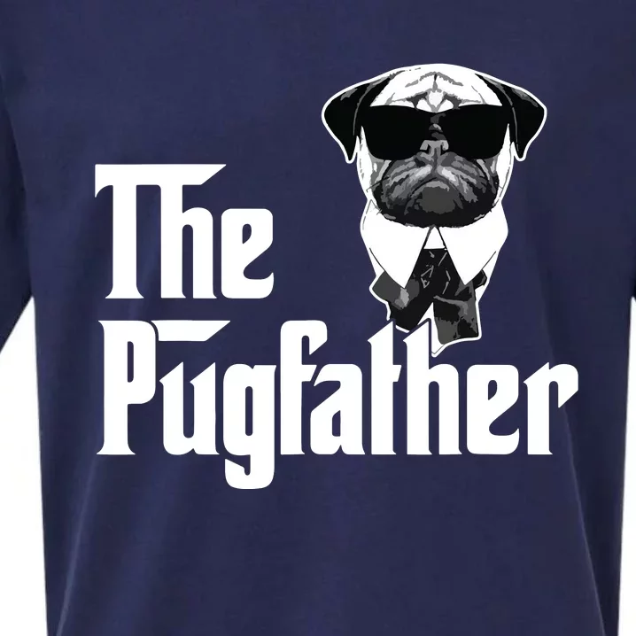 Funny Pug Owner The Pugfather Father Gift Dog Lovers Owner Sueded Cloud Jersey T-Shirt