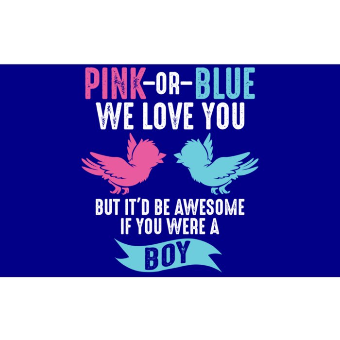 Funny Pink Or Blue We Love You Cute Gender Reveal Gift Bumper Sticker