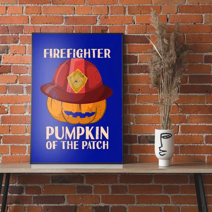 Firefighter Pumpkin Of The Patch Halloween Cute Gift Poster