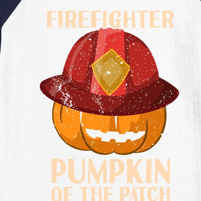 Firefighter Pumpkin Of The Patch Halloween Cute Gift Baseball Sleeve Shirt