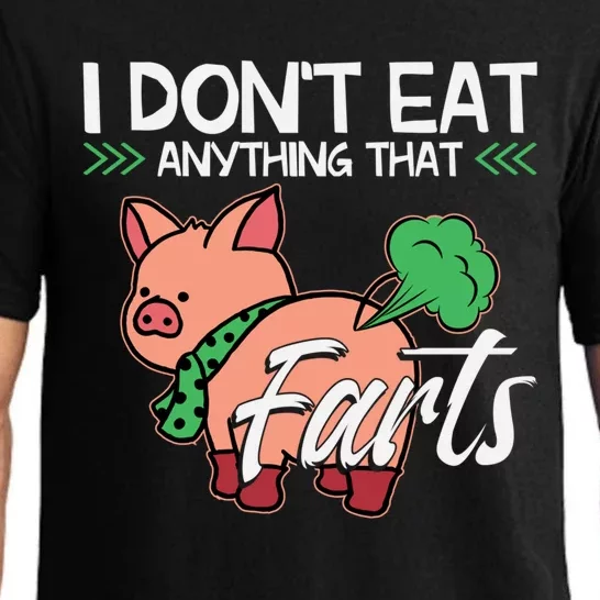 Funny Pig Organic Food Veganism Plant Based Vegan Gift Pajama Set