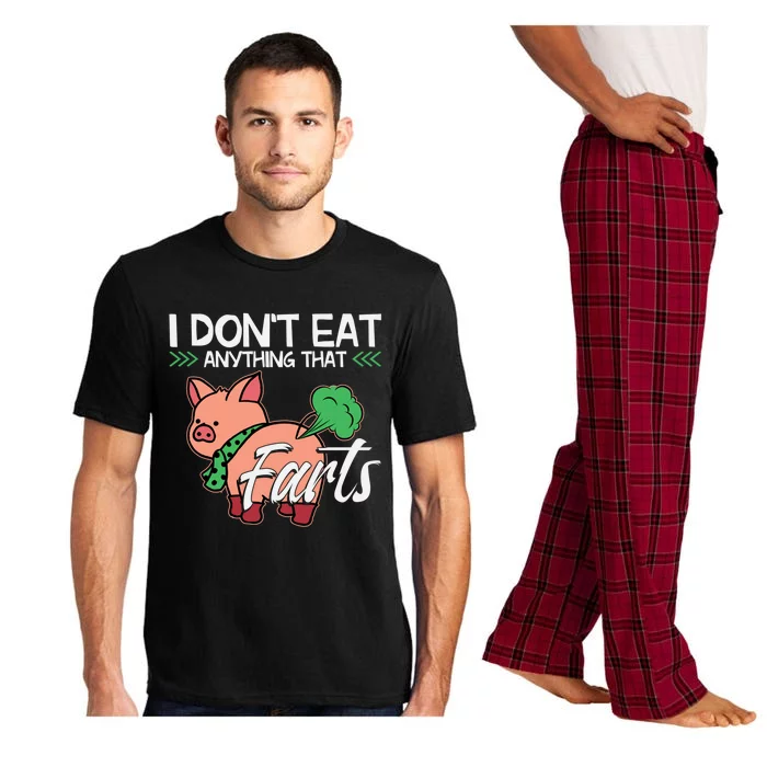 Funny Pig Organic Food Veganism Plant Based Vegan Gift Pajama Set