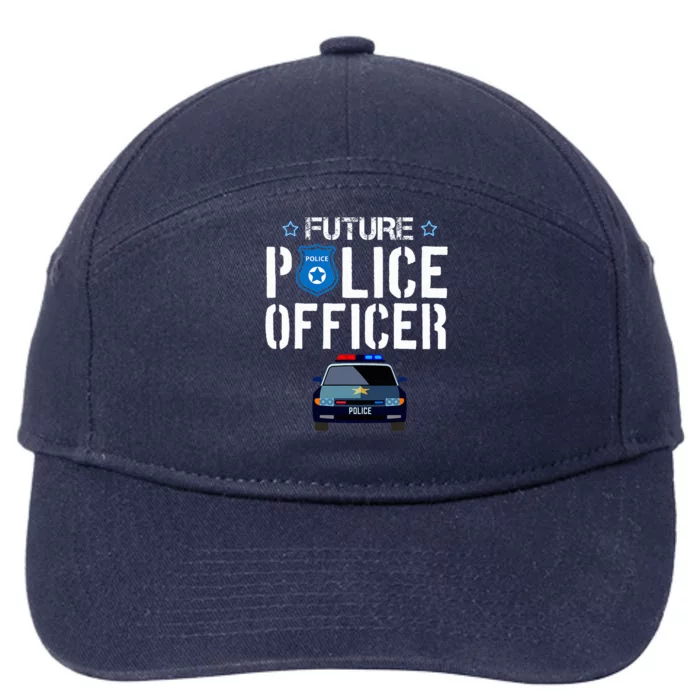 Future Police Officer Cop Birthday Boy 7-Panel Snapback Hat