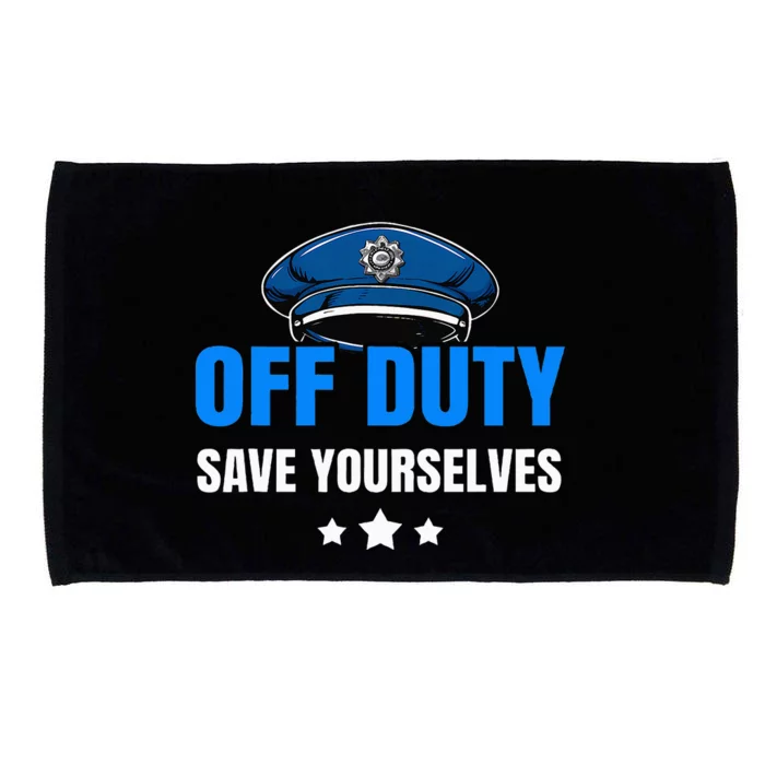 Funny Police Officer Policeman Cop Gift Microfiber Hand Towel