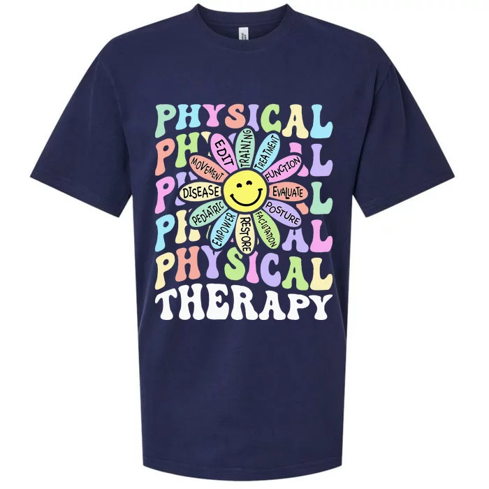 Flower PT Outfit Pediatric Physical Therapy Therapist Sueded Cloud Jersey T-Shirt