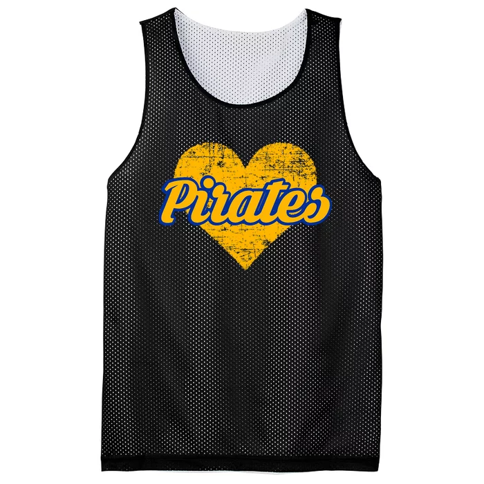 Fairhope Pirates Over Heart Mesh Reversible Basketball Jersey Tank