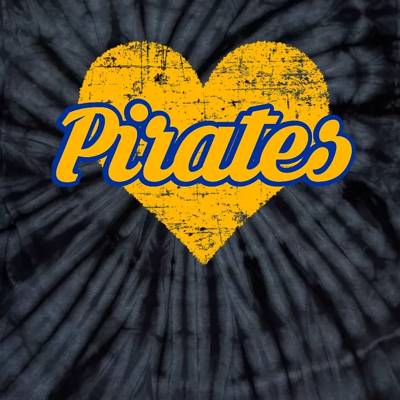 Fairhope Pirates Over Heart Tie-Dye T-Shirt