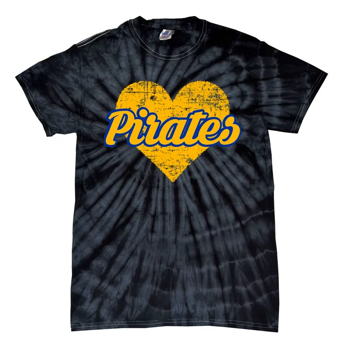 Fairhope Pirates Over Heart Tie-Dye T-Shirt