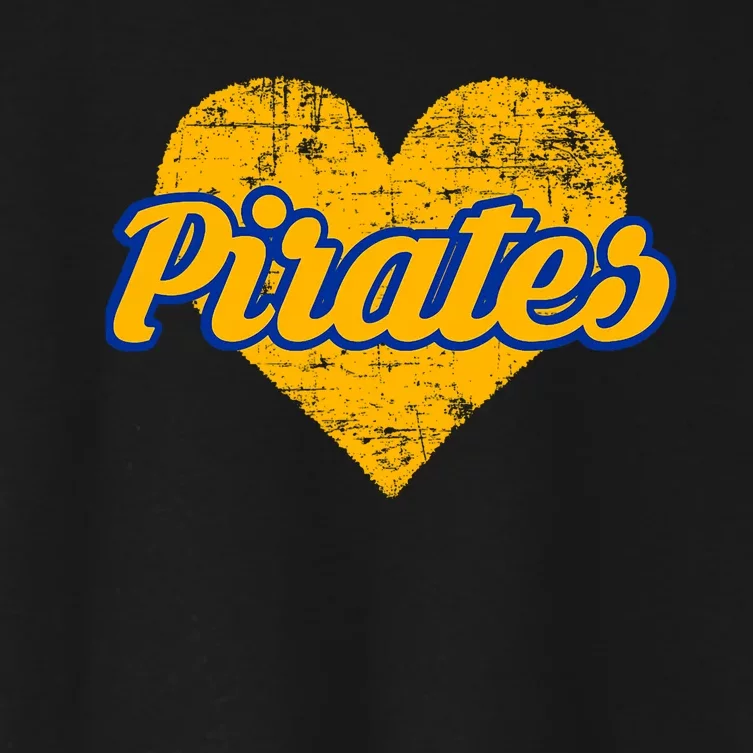 Fairhope Pirates Over Heart Women's Crop Top Tee