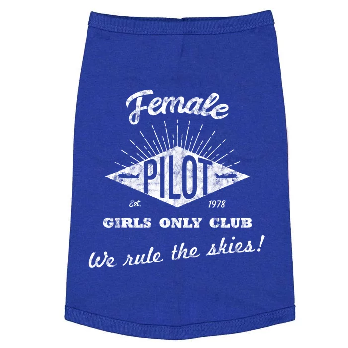 Female Pilot Only Club Meaningful Gift Doggie Tank