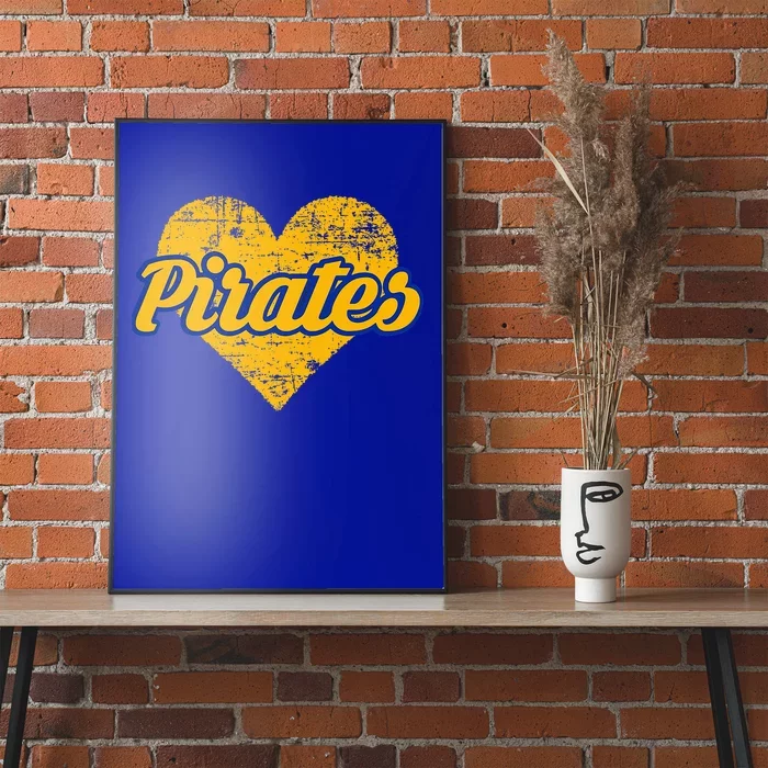 Fairhope Pirates Over Heart Poster