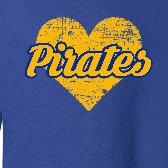 Fairhope Pirates Over Heart Toddler Sweatshirt