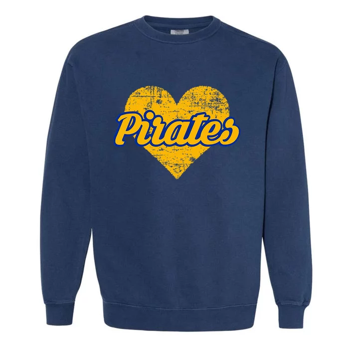 Fairhope Pirates Over Heart Garment-Dyed Sweatshirt