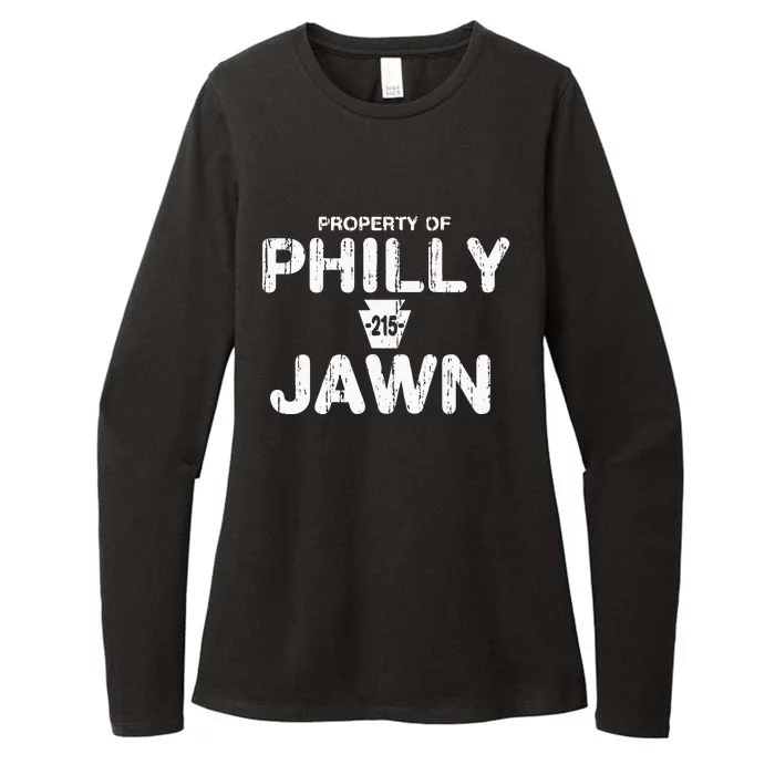 Funny Property of Philly Jawn  Philadelphia Fan Gifts Womens CVC Long Sleeve Shirt