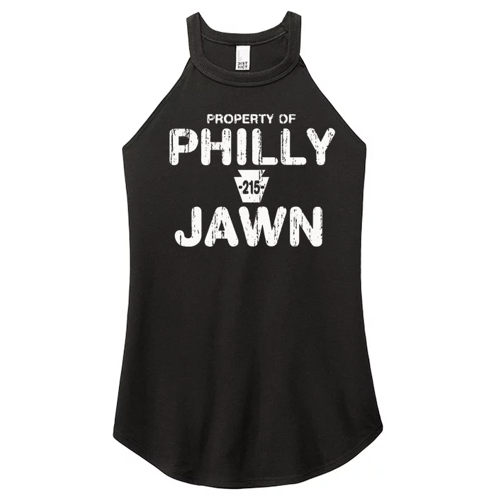 Funny Property of Philly Jawn  Philadelphia Fan Gifts Women’s Perfect Tri Rocker Tank