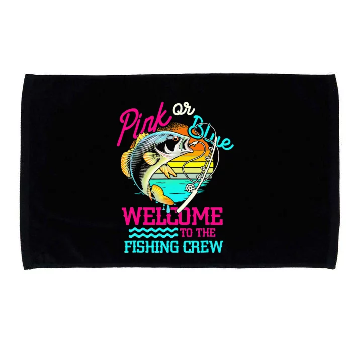 Fishing Pink Or Blue Welcome To Fishing Crew Microfiber Hand Towel