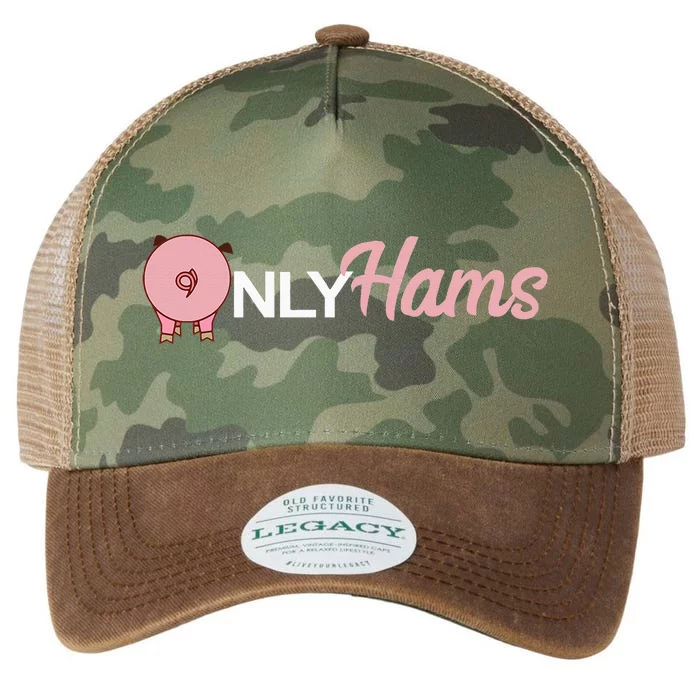 Funny Pig Only Hams Funny Pork Pig Farmer Legacy Tie Dye Trucker Hat