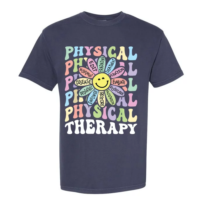 Flower PT Outfit Pediatric Physical Therapy Therapist Garment-Dyed Heavyweight T-Shirt