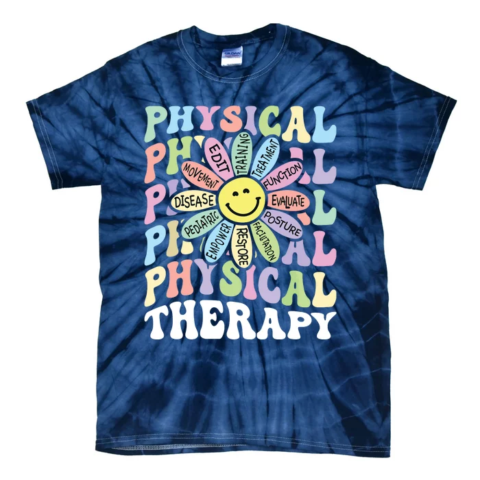 Flower PT Outfit Pediatric Physical Therapy Therapist Tie-Dye T-Shirt