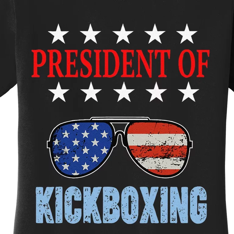 Funny President Of Kickboxing Phrase Kickboxing Beginners Women's T-Shirt