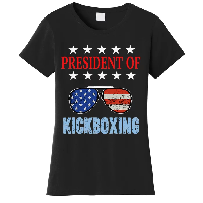 Funny President Of Kickboxing Phrase Kickboxing Beginners Women's T-Shirt