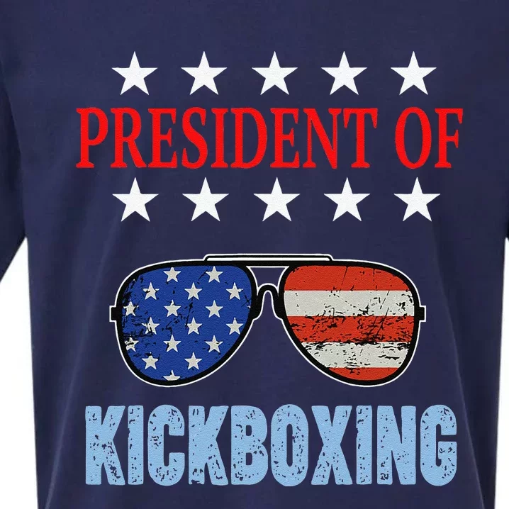 Funny President Of Kickboxing Phrase Kickboxing Beginners Sueded Cloud Jersey T-Shirt