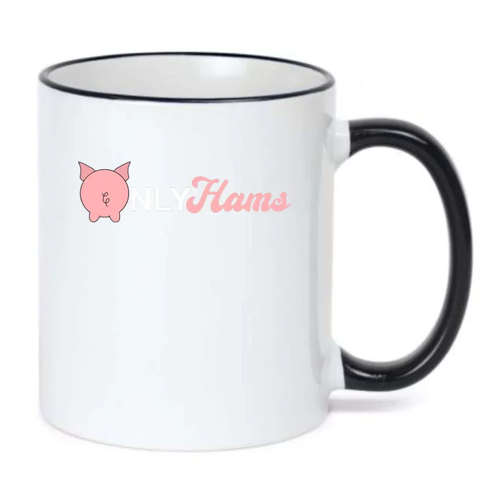 Funny Pig Only Hams Funny Pork Pig Farmer Black Color Changing Mug