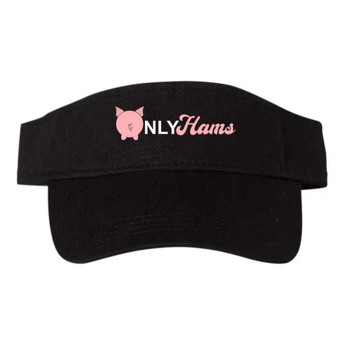 Funny Pig Only Hams Funny Pork Pig Farmer Valucap Bio-Washed Visor