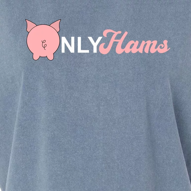 Funny Pig Only Hams Funny Pork Pig Farmer Garment-Dyed Women's Muscle Tee