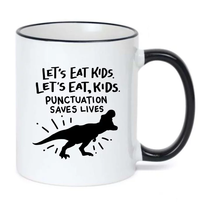 Funny Punctuation Of English Lets Eat Kids Grammar Gift Black Color Changing Mug