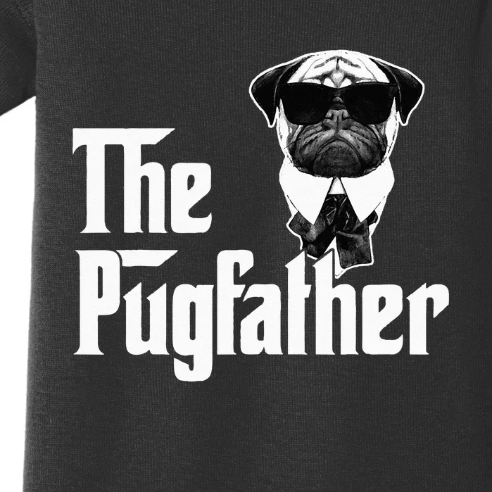 Funny Pug Owner The Pugfather Father Gift Dog Lovers Owner Baby Bodysuit